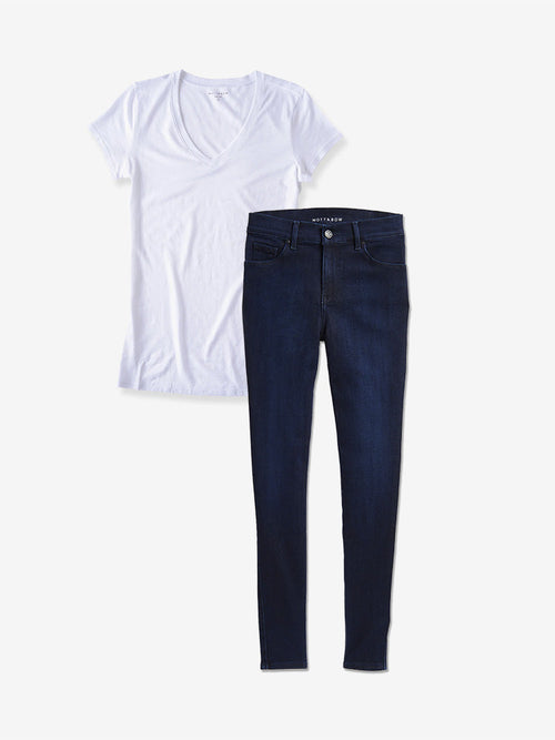Bundle 05: 1 pair of Jeans + 1 Marcy Tee