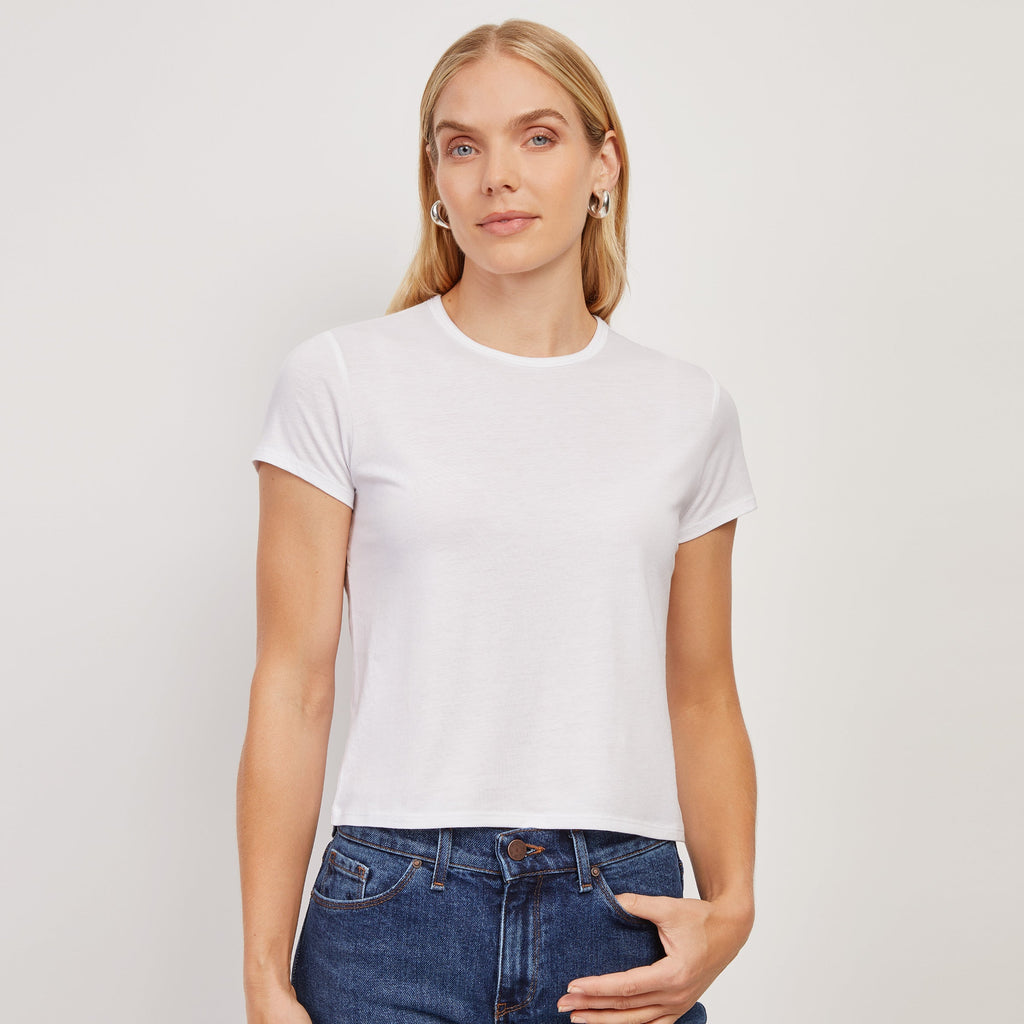 Cropped Fitted Crew Marcy Tee