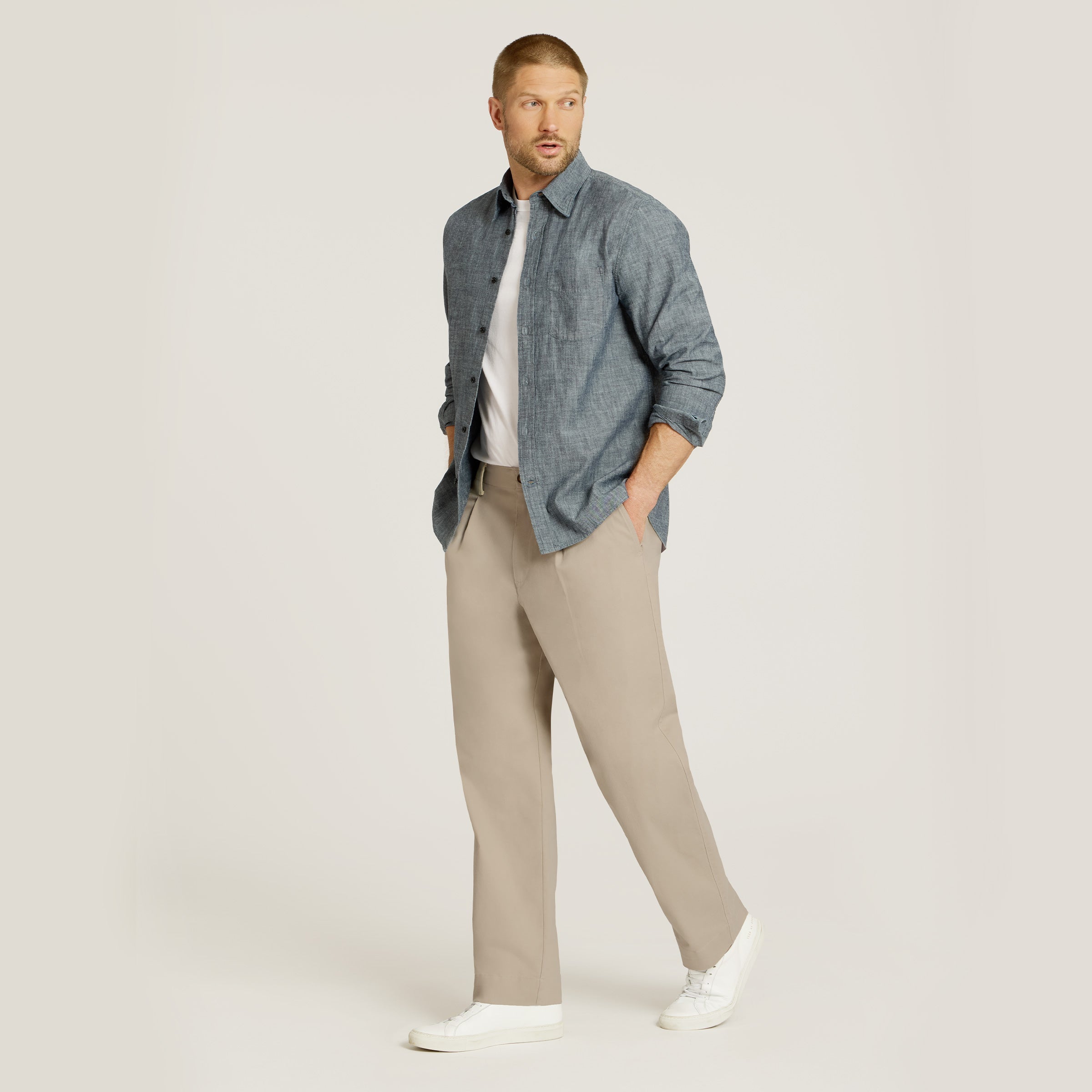 Wide Leg Chino Pants