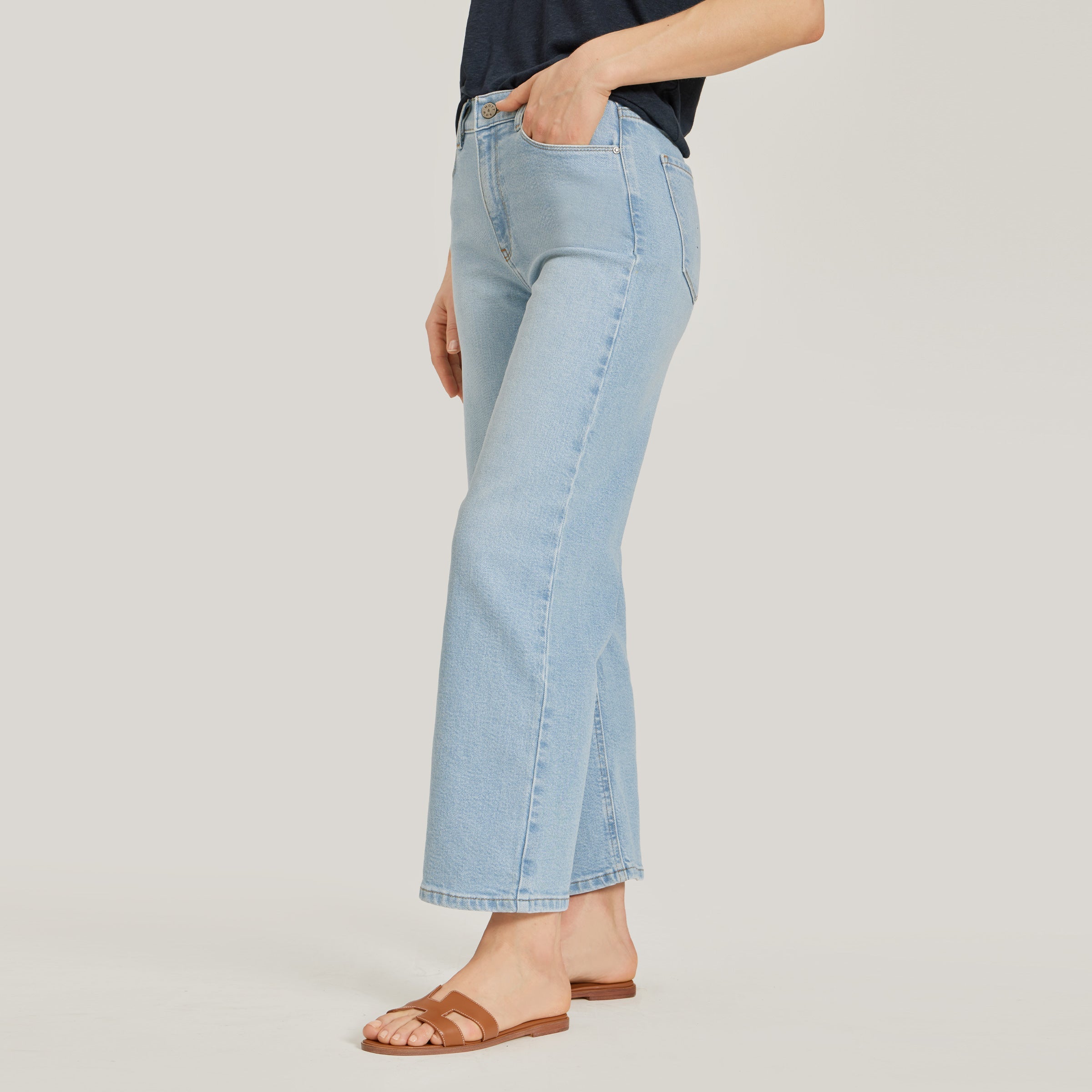 High Rise Cropped Straight Leg Hubert