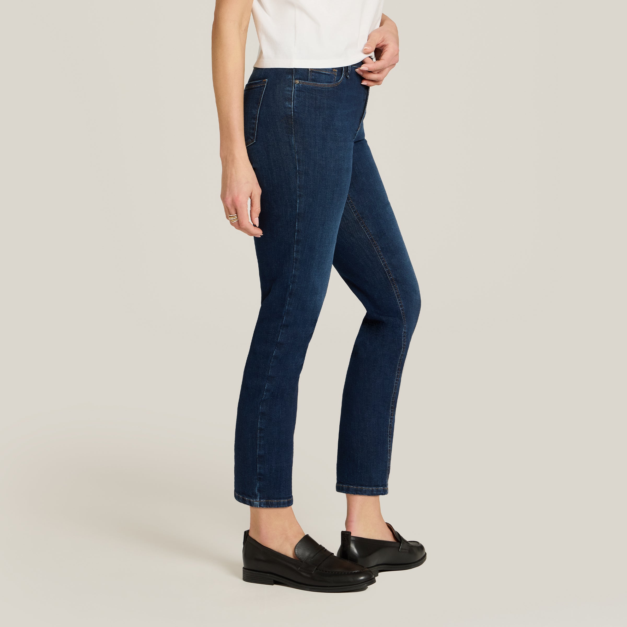 Mid Rise Slim Cropped Leg Logan Jeans