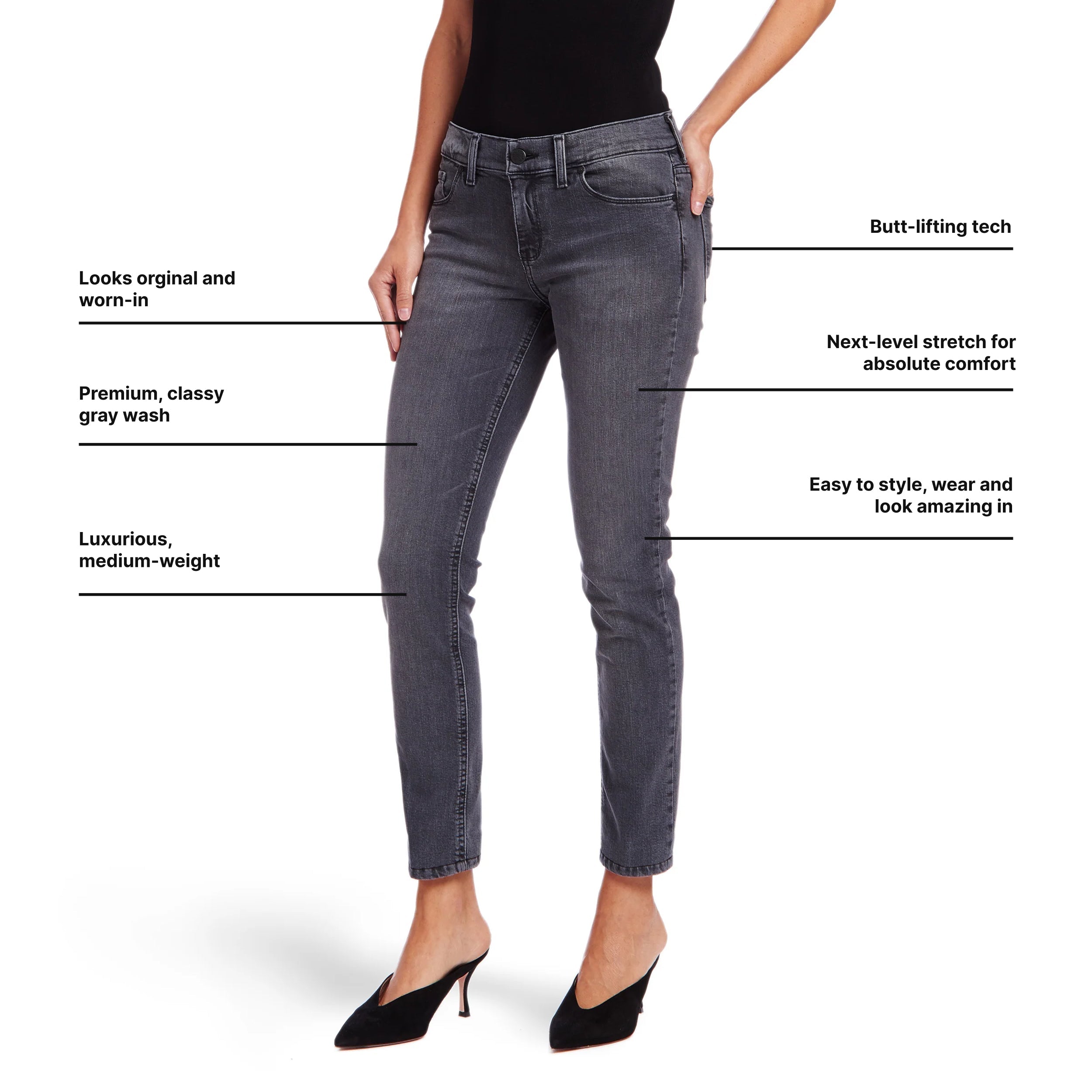 Mid Rise Slim Straight Allen Jeans